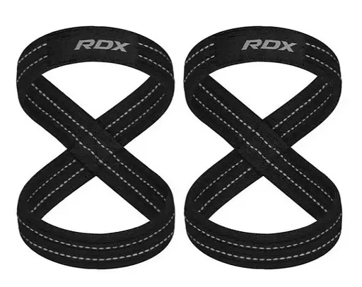 Силовые ремни RDX Gym Lifting 8 Figure Straps Gray M (WAC-W8G-M) - фото 1