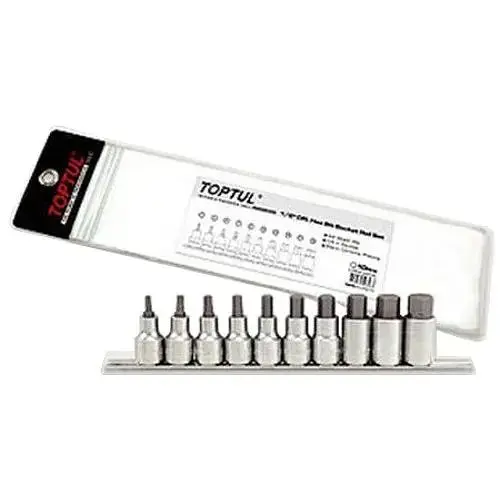Комплект головок-біт шестигранників дюймових 12 од. Toptul hoz0007968 - фото 1