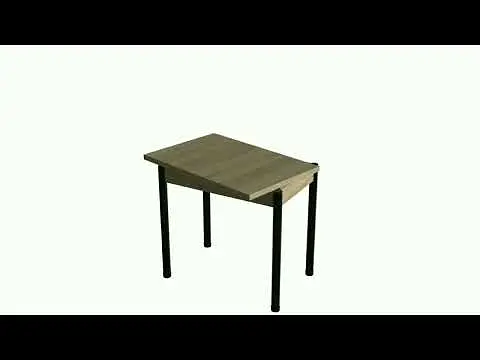 Обідній стіл-формер розкладний Берта Ferrum-decor 750x1200x900 Чорний метал ДСП Венге Магія 16 мм (FRD-105592) - фото 5