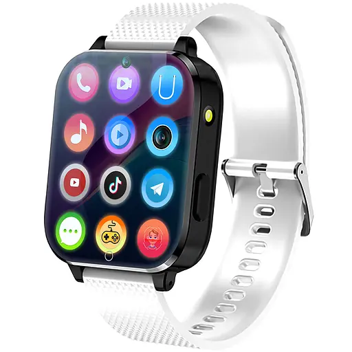 Смарт-часы JETIX DF100 Pro c 4G видеозвонком, виброзвонком и влагозащитой IP67 - White