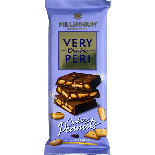 Шоколад молочный Millennium Very Peri с начинкой печеньем и арахисом 100 г (947682) - фото 1
