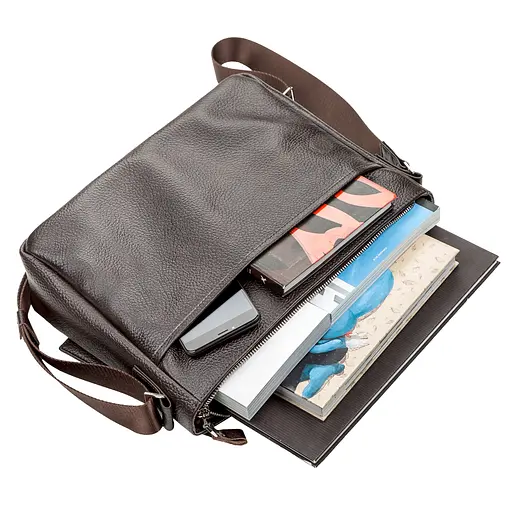 Сумка кожаная мужская SHVIGEL 30х22х8 см sum0012639 - фото 3