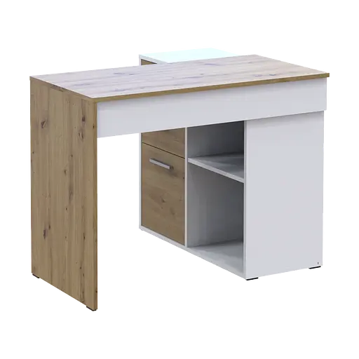 Офісний стіл Doros T8 Білий/Дуб Артізан 100х83х75 (41516060) - фото 3