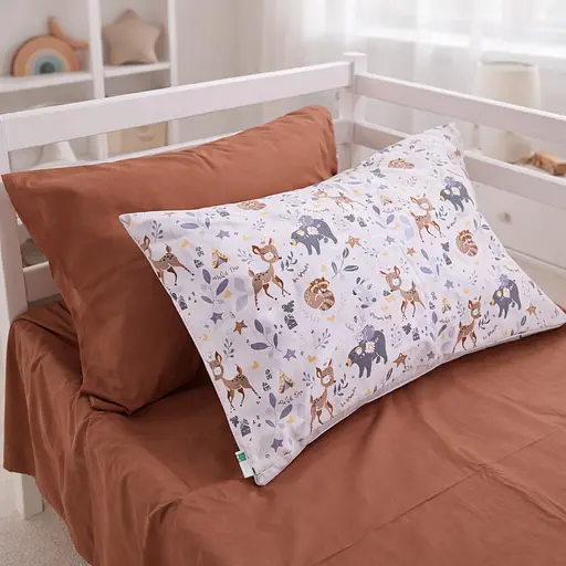 Наволочка MirSon Kids Time бязь Wild Friends 40x60 см (2200012565438) - фото 1