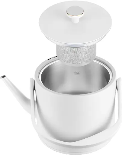 Catler Електрочайник 0.6л, Strix, заварник, нерж. сталь, підтримка температури, сенс. керув., білий - фото 4