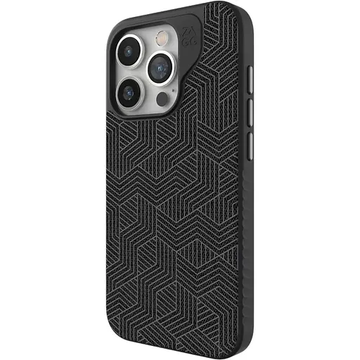 Протиударний чохол Gear4 Zagg London MagSafe для Iphone 15 Pro Max (6.7") тканинний Black Geo - фото 2