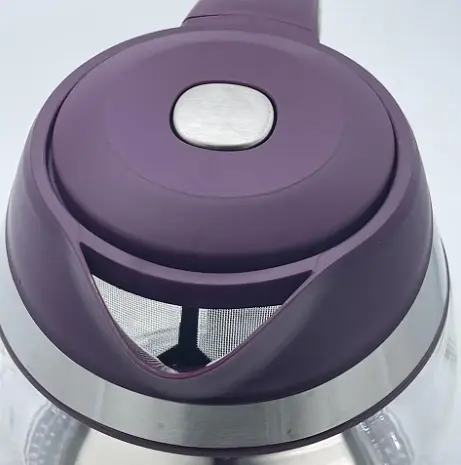 Электрический стеклянный дисковый чайник Rainberg RB-707 фиолетовый - фото 4