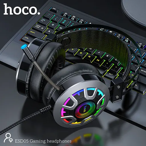 Наушники Hoco Gaming LED headphones Hi-Res ESD05 - фото 5