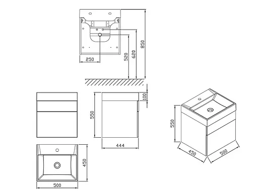 Тумба під умивальник Ravak SD Natural 500 X000001051 Білий - фото 2