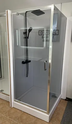 Душевая кабина Dusel A-515 120x80x190 тонированная, Хром, Универсальная, тонированная, хром, 120x80 - фото 3