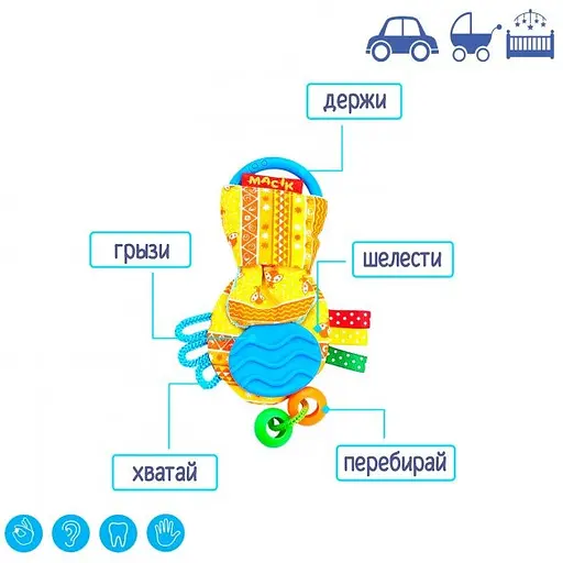 Забавка-прорізувач "Вушка жовті" МС 030601-03 - фото 3
