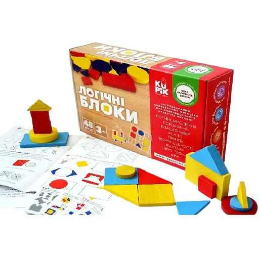 Логічні блоки 48 шт. (по методиці Дьенеша) Ігротеко, 900408