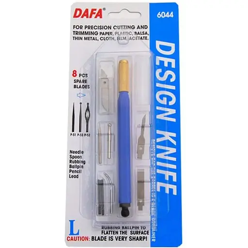 Набор для моделирования Dafa 6044 нож макетный/8 сменных лезвий + 7 насадок - фото 1