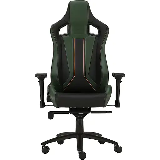 Геймерское кресло GT Racer черное с темно-зеленым (X-0715 Black/Dark Green) - фото 1