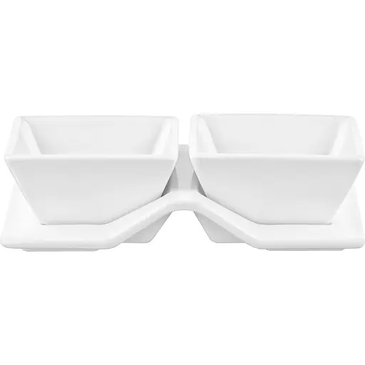 Набор для закусок Ardesto фарфор 3 предмета белый (AR3750) - фото 2