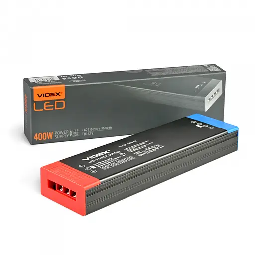Блок живлення для LED стрічки VIDEX DC12V 33.3A 400W IP20 (VL-LST-P400-12V) - фото 1