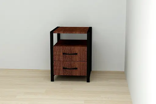 Тумба універсальна Ferrum-decor Вів'єн 2/2 50x41x40 чорний ДСП Венге 16мм (FRD-106192) - фото 3