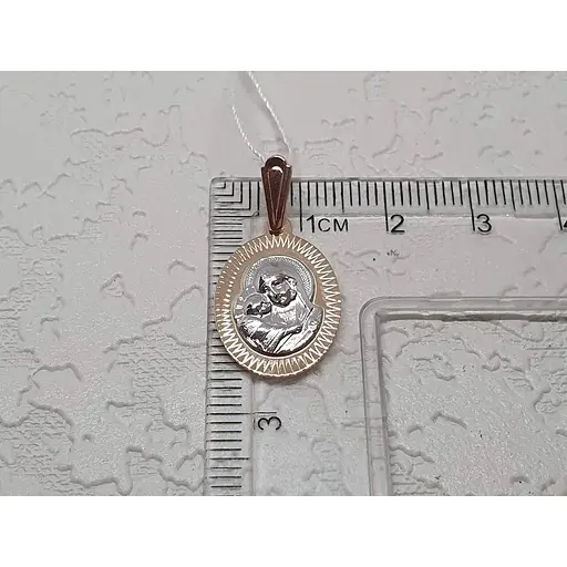 Золотая подвеска Tango-икона "Божья Матерь". 120869 - фото 4