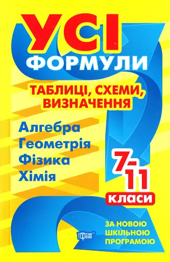 Усі формули, таблиці, схеми, визначення. 7-11 класи