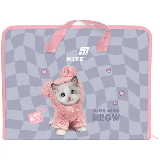 Папка-портфель Kite Studio Pets A4 на молнии (SP26-202) - фото 1