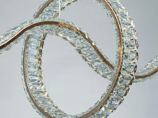 Світлодіодна підвісна люстра Romin хром 86 Вт пульт - фото 4