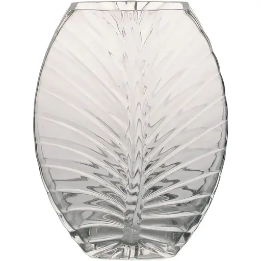 Ваза для цветов Viva Leaf стеклянная 25 см прозрачная (A060206)