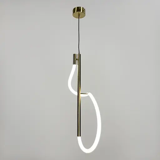 Латунний підвіс із неоном 60 см 25 Вт | Арт. CU 22N/600 AB | Line F - фото 1