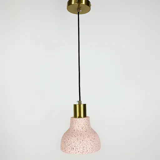 Подвес Terrazzo Toco с розовым бетонным плафоном в стиле Ар-деко | Line F | Арт. MJ167/1 RED - фото 4