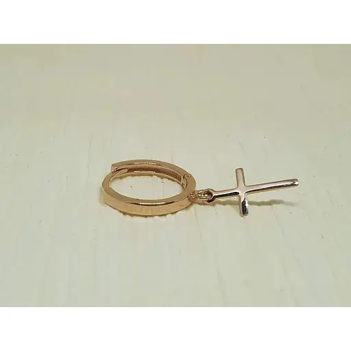 Золота моносережка Dear Хрестик. 3441 - фото 3