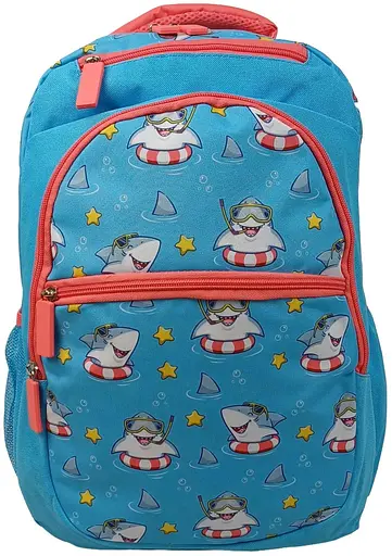 Школьный рюкзак 19L голубой с акулами Riciclo Schulrucksack sum0028853 - фото 3