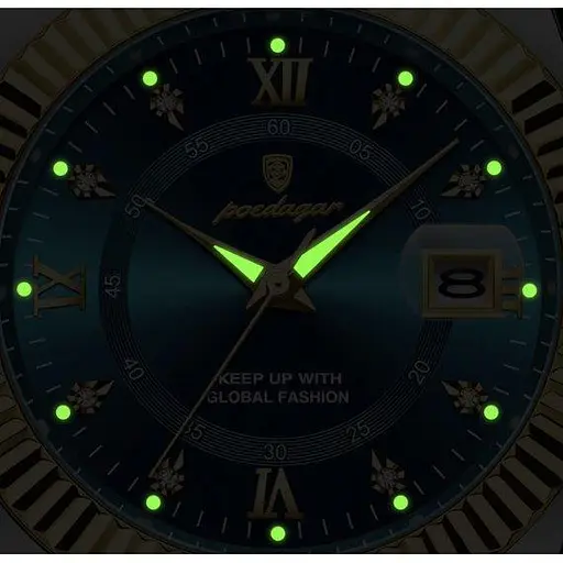 Чоловічий наручний годинник Poedagar Dublin (Сріблястий з золотистим) - фото 2