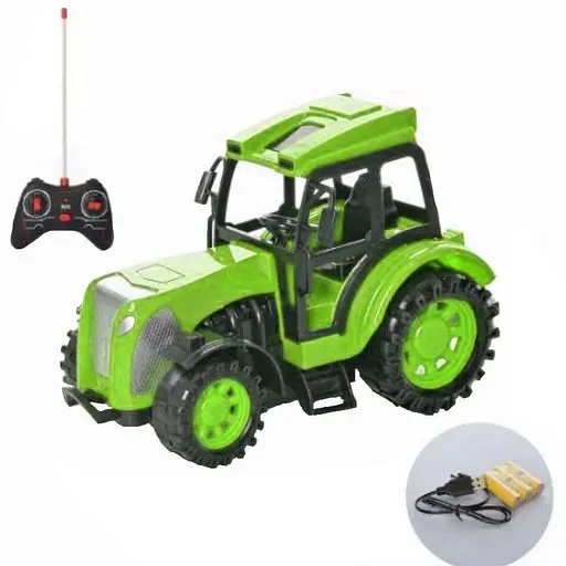 Дитячий радіокерований трактор. Іграшковий яскравий трактор Зелений - фото 3