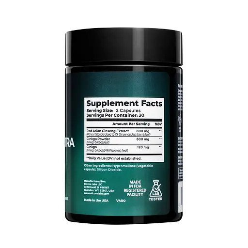 Естественная добавка Elicore Labs Ginkgo Biloba Ultra, 60 вегакапсул - фото 2