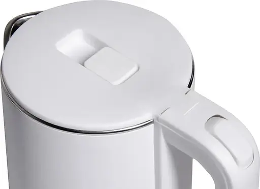 Электрочайник Domotec MS-5028 1500Вт Нержавеющая сталь/Пластик дисковый чайник 2л Автоотключение Белый - фото 3