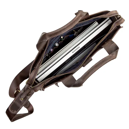 Чоловіча шкіряна сумка SHVIGEL 35х27х7,5 см sum0012483 - фото 4