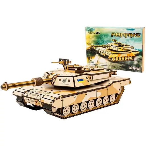 Деревянный 3D конструктор Абрамс PuzzleOk Puz-26917 187 деталей - фото 1