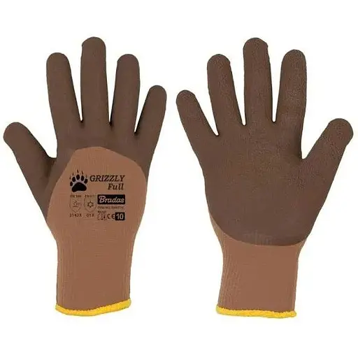 Рукавички захисні Bradas GRIZZLY FULL латекс розмір 10 RWGF10 - фото 1