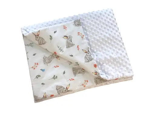 Плед з плюшем Moontime 100x80 см "Кролики з віточками" - фото 2
