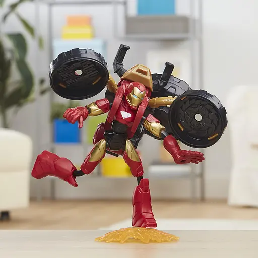 Игровой набор Hasbro Marvel Avengers Bend and Flex Iron Man с мотоциклом (F0244) - фото 8
