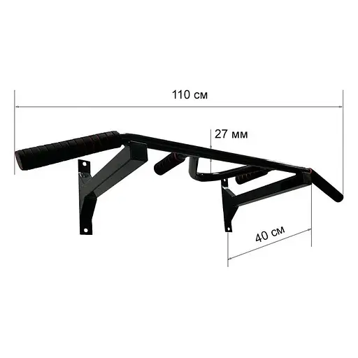 Турнік настінний Wide Pro 2 чорний NE-TR-17B - фото 2