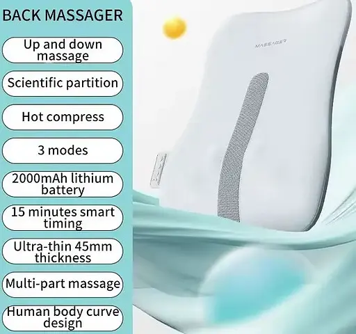 Массажная подушка для спины и поясницы Benbo R16-lux (роликовый массаж, подогрев) - фото 4