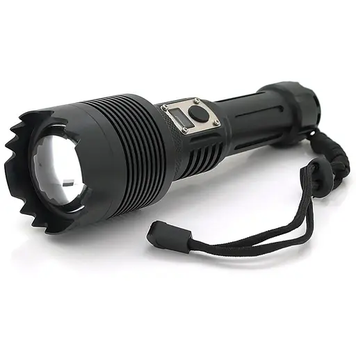 Ліхтарик Bailong BL-G200-P360, 1LED XHP360, 50W, 5 режимів, ZOOM, 2x26650/8800mah, Black, IP40, кабель USB-Type-С, 270х60х36мм, BOX