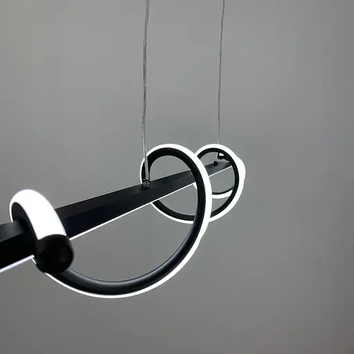 Закрученная LED люстра в черном корпусе в 2-х размерах Ст. H 22L BK | Line F - фото 4