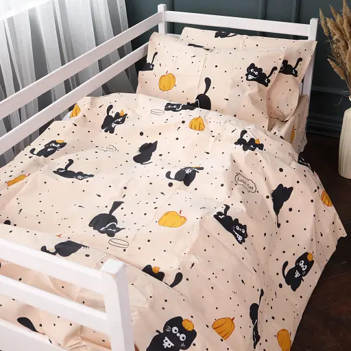 Комплект постільної білизни Mirson Kids Time 17-0856 Pumpkitty Бязь 110х140 см - фото 3