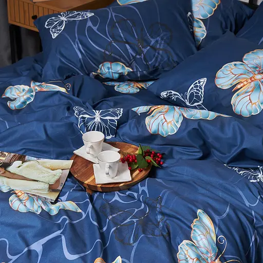 Комплект постельного белья Moon&Star Микросатин Premium Flutter Dreams King Size 220x240 наволочки 4х70х70 - фото 9