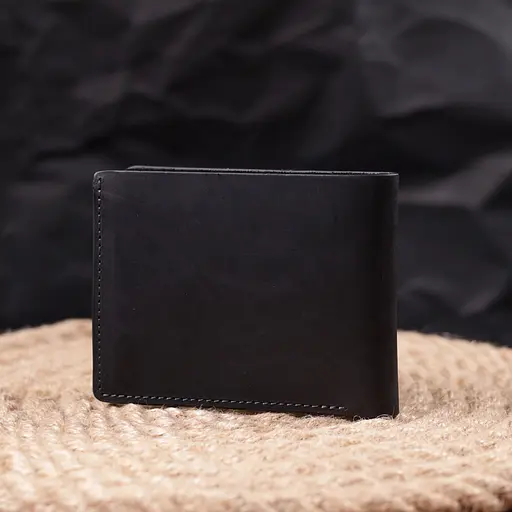 Мужской кожаный кошелек Grande Pelle 11.5х9х1 см acs0024003 - фото 7