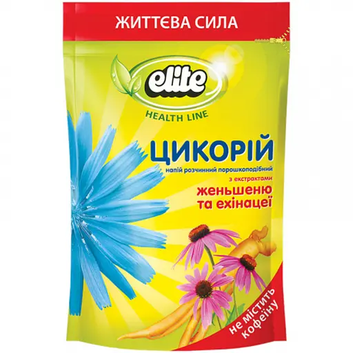 Цикорій розчинний з женьшенем та ехінацеєю Elite 100 г (8718868141248)