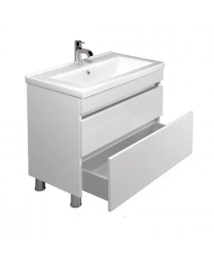 Тумба Мойдодир MoonShine 70 с умывальником Cosmo 70 напольная Белый - фото 3