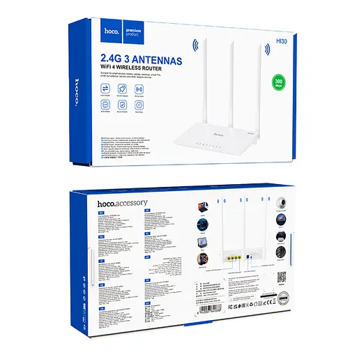 Маршрутизатор HOCO HI30 WiFi4 wireless router EU - фото 2