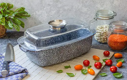 Гусятниця Edenberg EB-8007 з литого алюмінію з гранітним покриттям з кришкою - фото 7